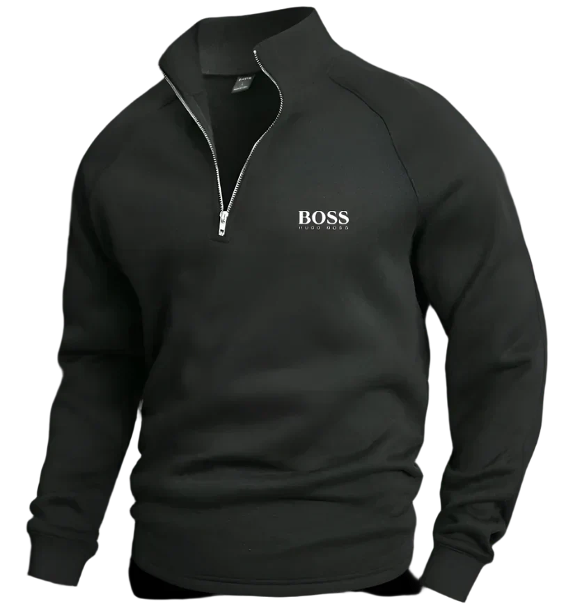 НՍԌО ВОЅЅ™  Maglione in cotone con mezza zip