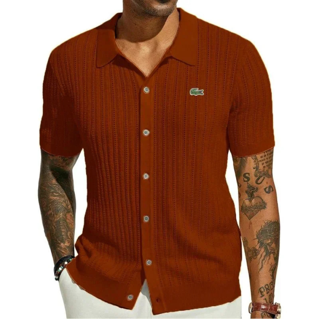 ᏞΑᏟОՏᎢΕ – Camicia classica slim fit da uomo