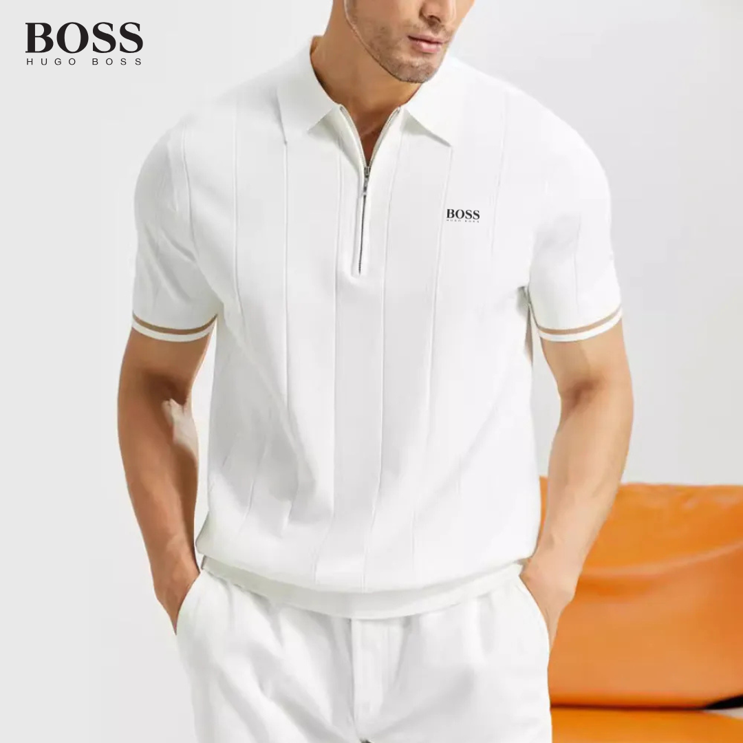 НՍԌО ВОЅЅ - Polo con zip da uomo