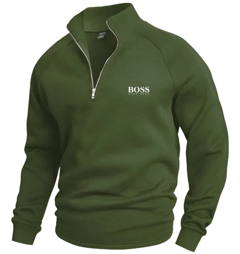 НՍԌО ВОЅЅ™  Maglione in cotone con mezza zip