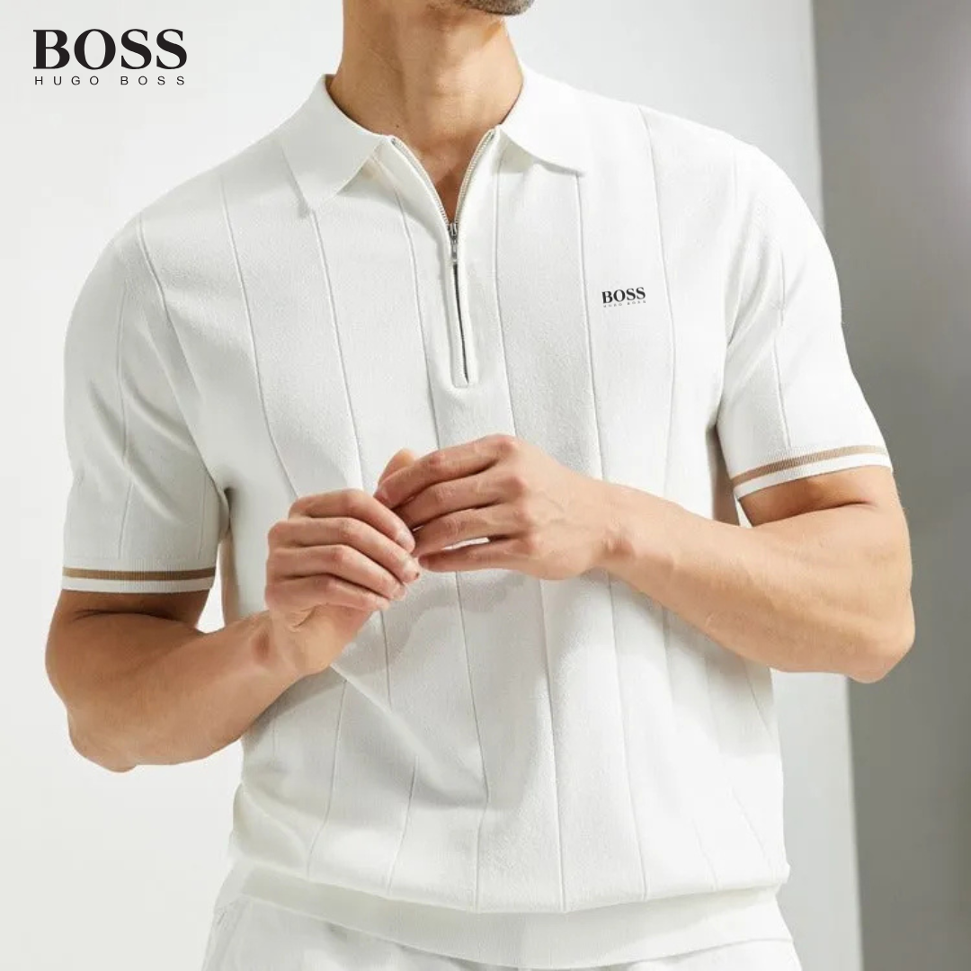 НՍԌО ВОЅЅ - Polo con zip da uomo