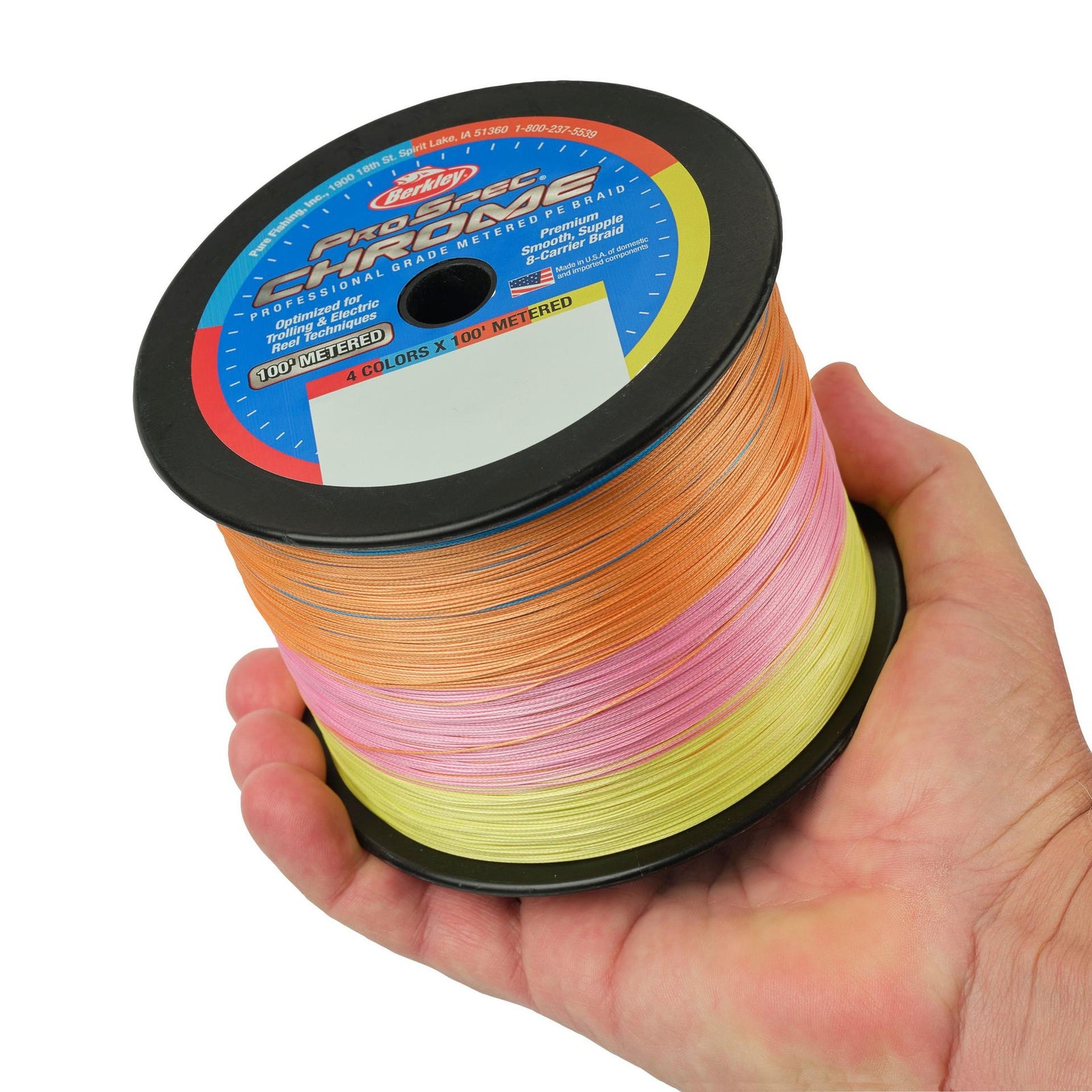 ProSpec® Chrome 4 x 100' Metered Braid